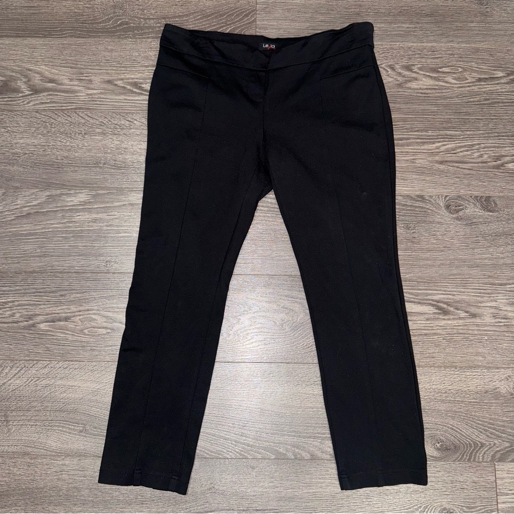 Leyla Womens PullOn Pants Black 10P Stretch Business Casual Dressy Office Career